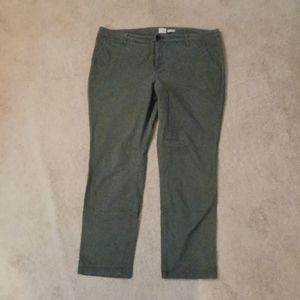 Olive green skinny pants